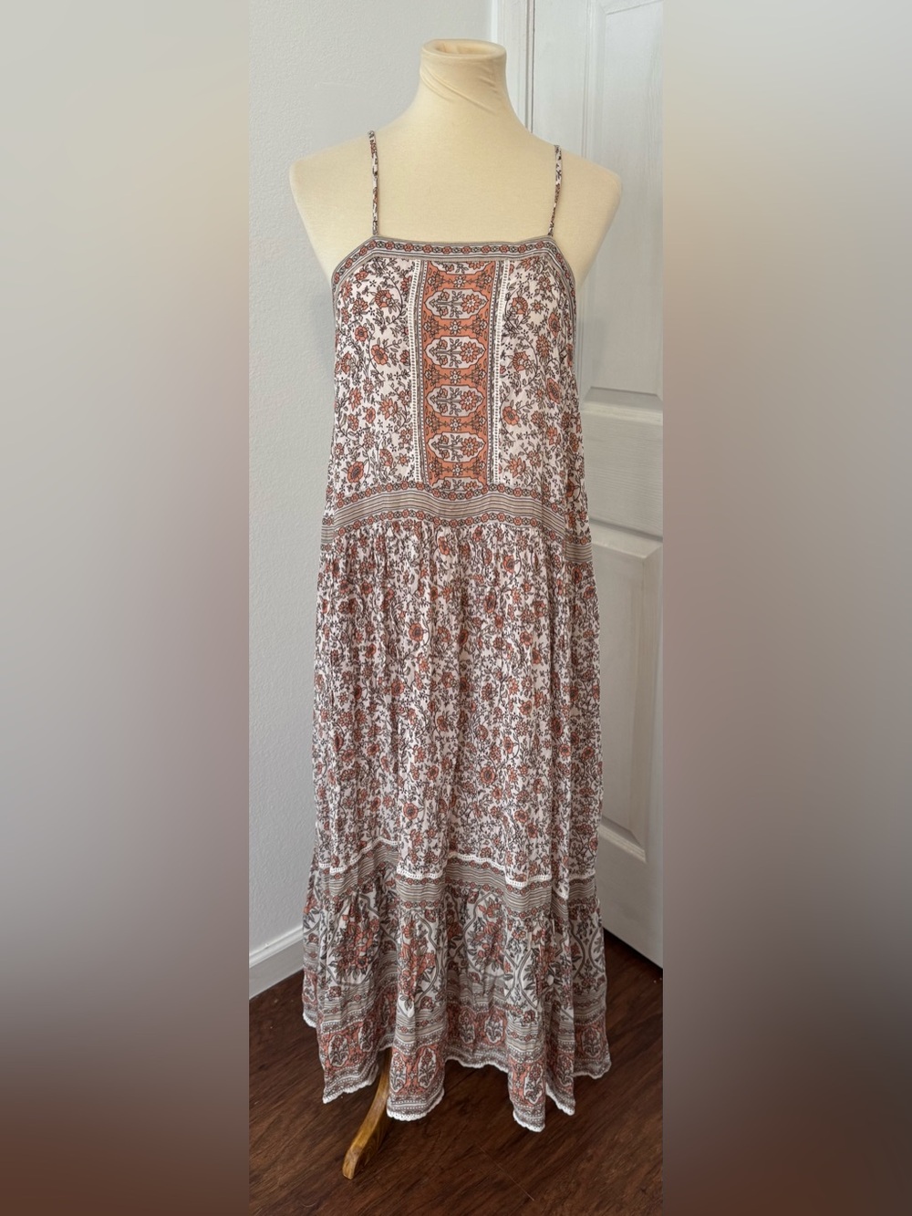 Spell & The Gypsy Collective Jasmine Strappy Maxi Dress Floral Boho Cottage Med